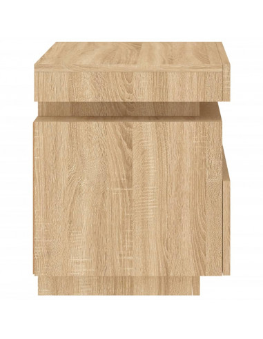 Comodini con Luci LED 2pz Rovere Sonoma 40x39x48,5 cm