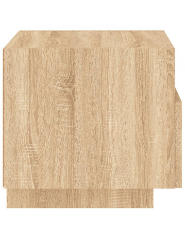 Comodino con Luci LED Rovere Sonoma 40x39x37 cm