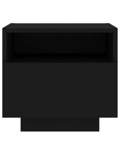 Comodino con Luci LED Nero 40x39x37 cm 2