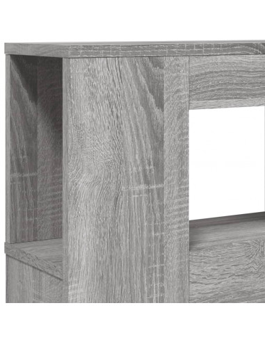 Testiera LED Grigio Sonoma 200x18,5x103,5 cm Legno Multistrato