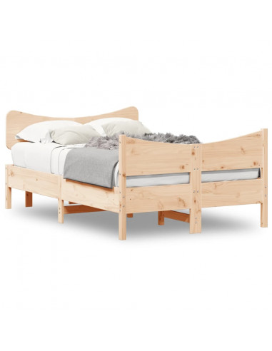 Giroletto con Testiera 120x190 cm in Legno Massello di Pino