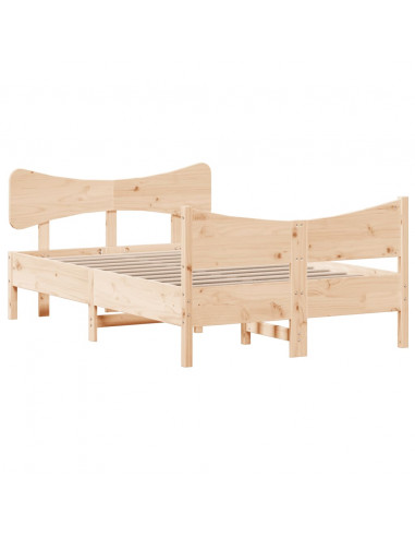 Giroletto con Testiera 120x190 cm in Legno Massello di Pino