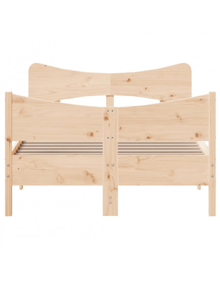 Giroletto con Testiera 120x190 cm in Legno Massello di Pino