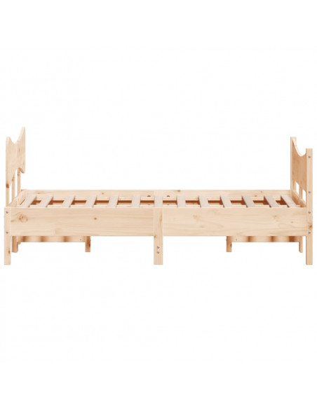 Giroletto con Testiera 120x190 cm in Legno Massello di Pino