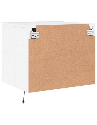 Comodino a Parete con Luci LED Bianco