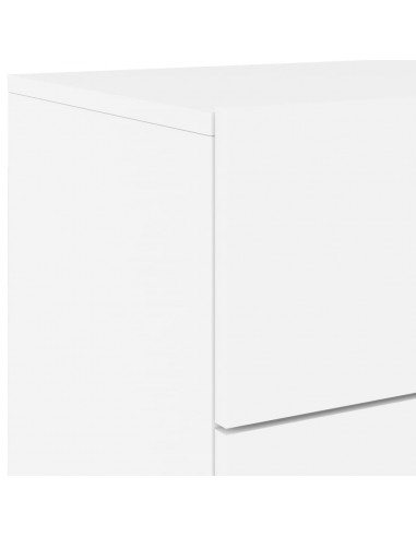 Comodino a Parete con Luci LED Bianco