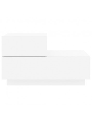 Comodino con Luci LED Bianco 70x36x40,5 cm