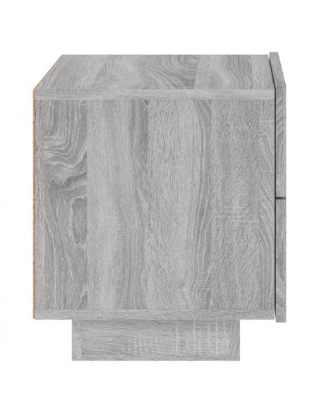 Comodino con Luci LED Grigio Sonoma 70x36x40,5 cm