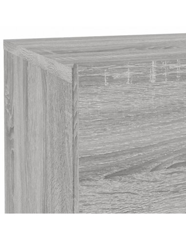 Comodino con Luci LED Grigio Sonoma 70x36x40,5 cm