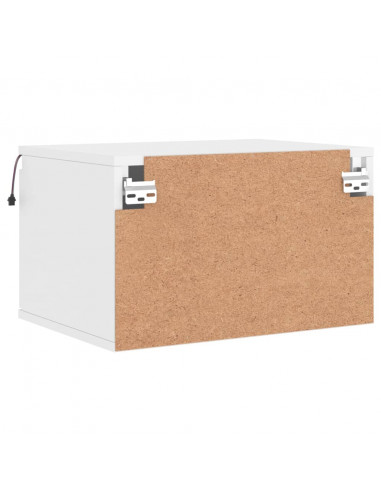 Comodino a Parete con Luci LED Bianco