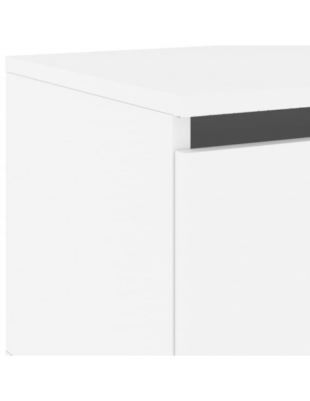 Comodino a Parete con Luci LED Bianco