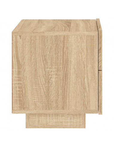 Comodino con Luci LED Rovere Sonoma 70x36x40,5 cm