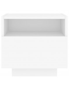 Comodino con Luci LED Bianco 40x39x37 cm 2