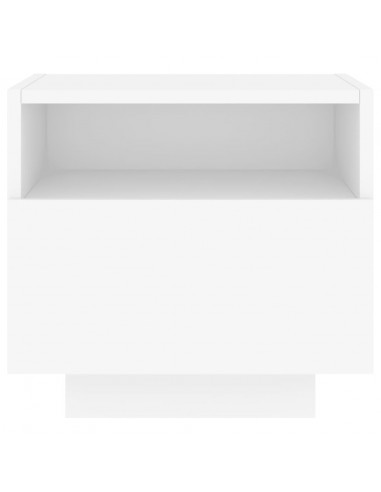 Comodino con Luci LED Bianco 40x39x37 cm