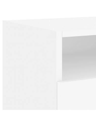 Comodino con Luci LED Bianco 40x39x37 cm