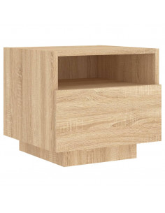 Comodini con Luci LED 2pz Rovere Sonoma 40x39x37 cm 2