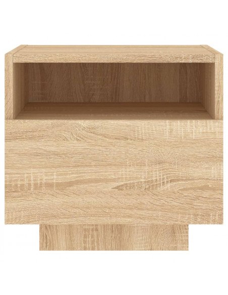 Comodini con Luci LED 2pz Rovere Sonoma 40x39x37 cm