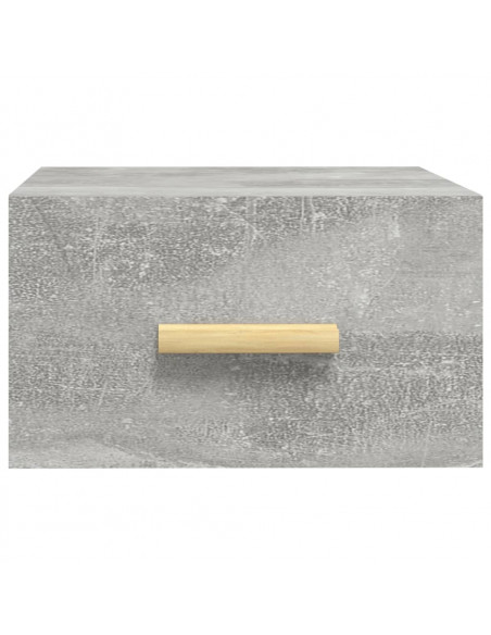 Comodino a Muro Grigio Cemento 35x35x20 cm