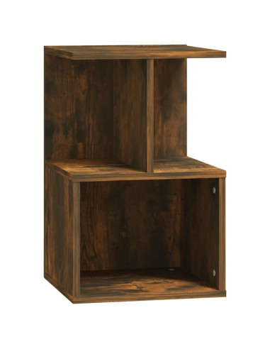 Comodino Rovere Fumo 35x35x55 cm in Legno Multistrato
