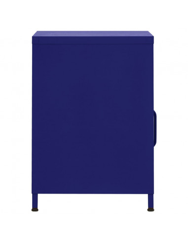 Comodino Blu Marino 35x35x51 cm in Acciaio