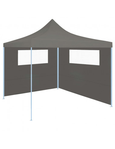 Parete con Finestre per Gazebo 6x2 m Antracite