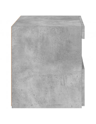 Comodini con Luci LED 2pz Grigio Cemento 50x40x45 cm