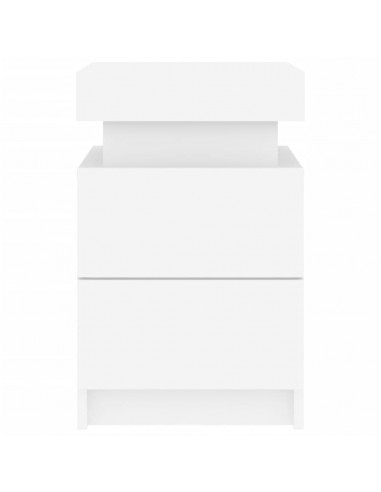 Comodino con Luci LED Bianco 35x39x55 cm