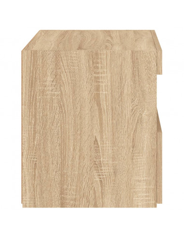 Comodini con Luci LED 2pz Rovere Sonoma 50x40x45 cm