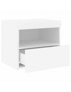 Comodino con Luci LED Bianco 50x40x45 cm 2