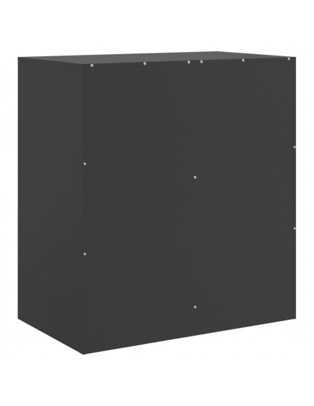 Credenza Nera 67x39x73 cm in Acciaio