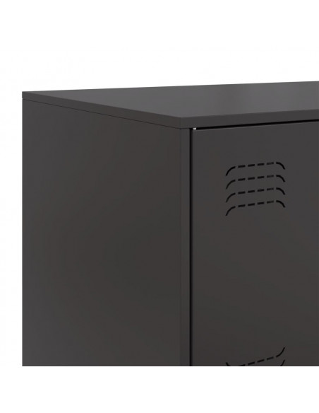 Credenza Nera 67x39x73 cm in Acciaio