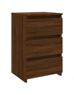 Comodino Rovere Marrone 40x35x62,5 cm in Legno Multistrato 2