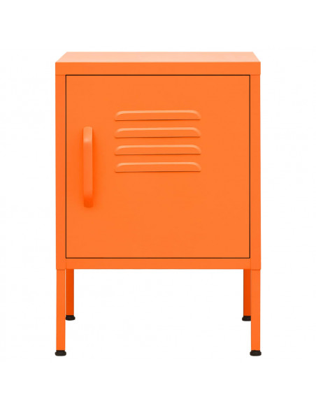Comodino Arancione 35x35x51 cm in Acciaio