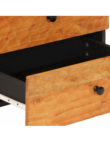 Comodino 50x33x60 cm in Legno Massello di Acacia