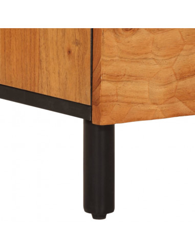 Comodino 50x33x60 cm in Legno Massello di Acacia