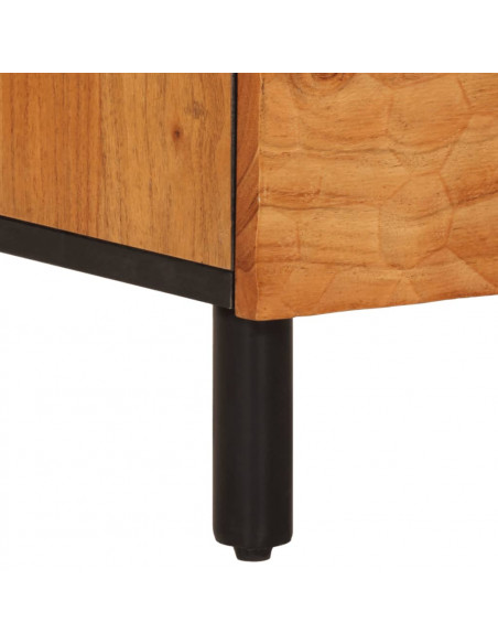 Comodino 50x33x60 cm in Legno Massello di Acacia