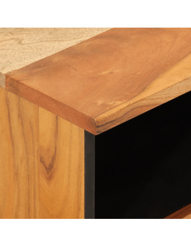 Comodini 2pz 40x33x46 cm in Legno Massello di Acacia