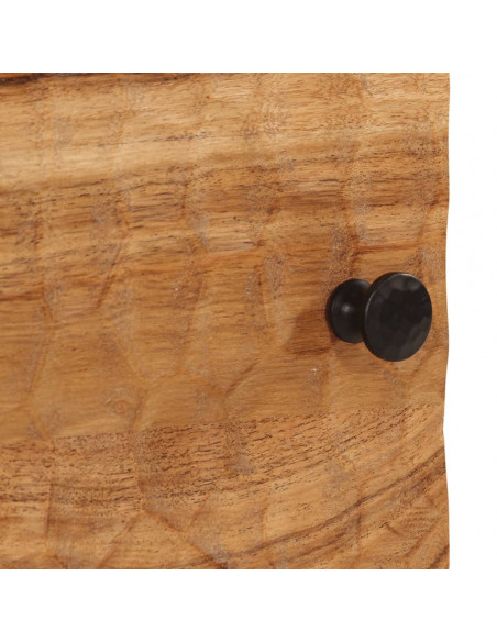 Comodino 40x33x46 cm in Legno Massello di Acacia