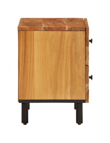 Comodino 40x33x46 cm in Legno Massello di Acacia