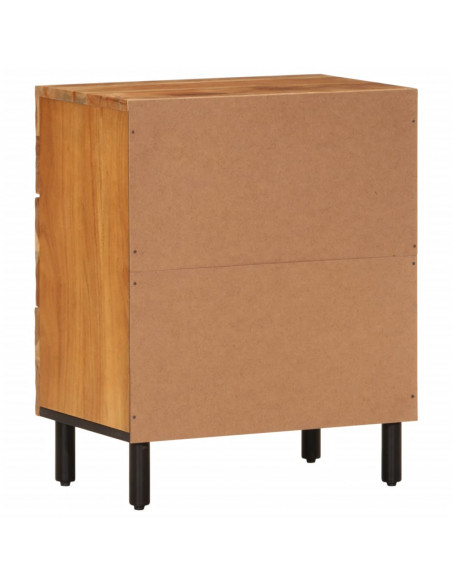 Comodino 50x33x60 cm in Legno Massello di Acacia