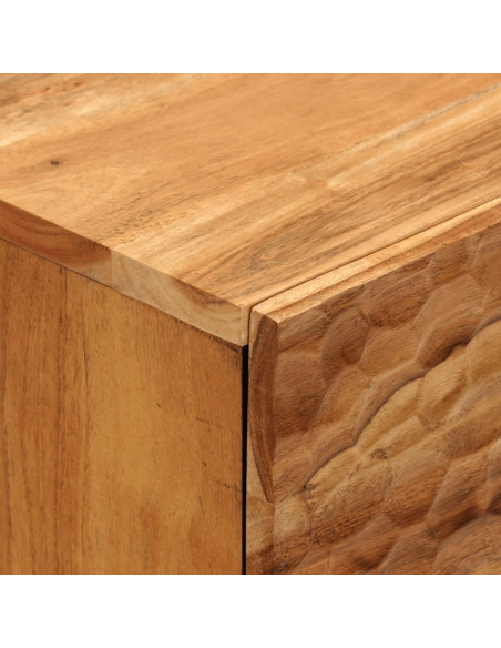 Comodino 50x33x60 cm in Legno Massello di Acacia