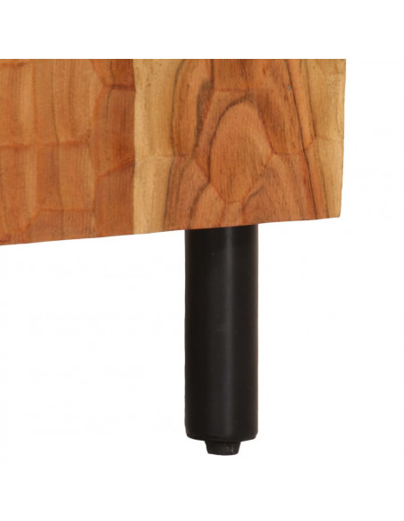 Comodino 50x33x60 cm in Legno Massello di Acacia