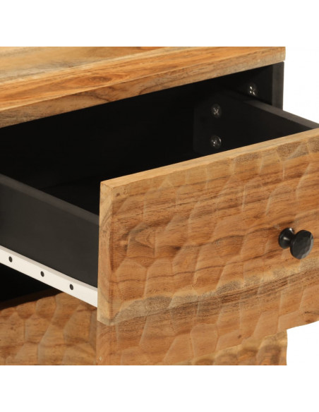 Comodini 2pz 40x33x46 cm in Legno Massello di Acacia