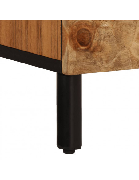 Comodini 2pz 40x33x46 cm in Legno Massello di Acacia