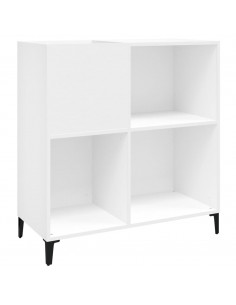 Mobile Porta Dischi Bianco 84,5x38x89 cm in Legno Multistrato 2