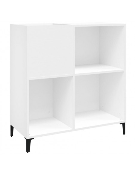 Mobile Porta Dischi Bianco 84,5x38x89 cm in Legno Multistrato