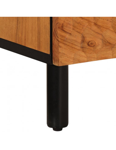 Comodino 40x33x46 cm in Legno Massello di Acacia