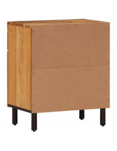 Comodino 50x33x60 cm in Legno Massello di Acacia 2