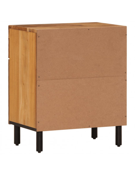Comodino 50x33x60 cm in Legno Massello di Acacia