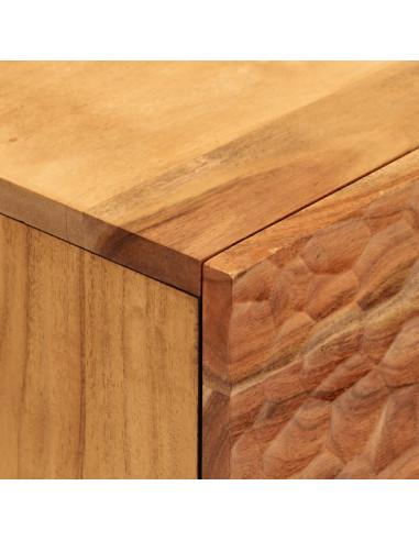 Comodino 50x33x60 cm in Legno Massello di Acacia